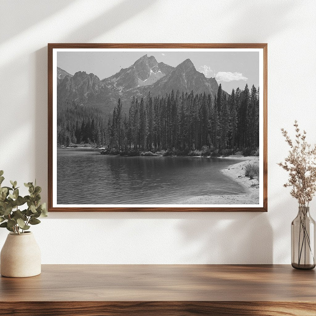 Stanley Lake Custer County Idaho August 1942 Vintage Image