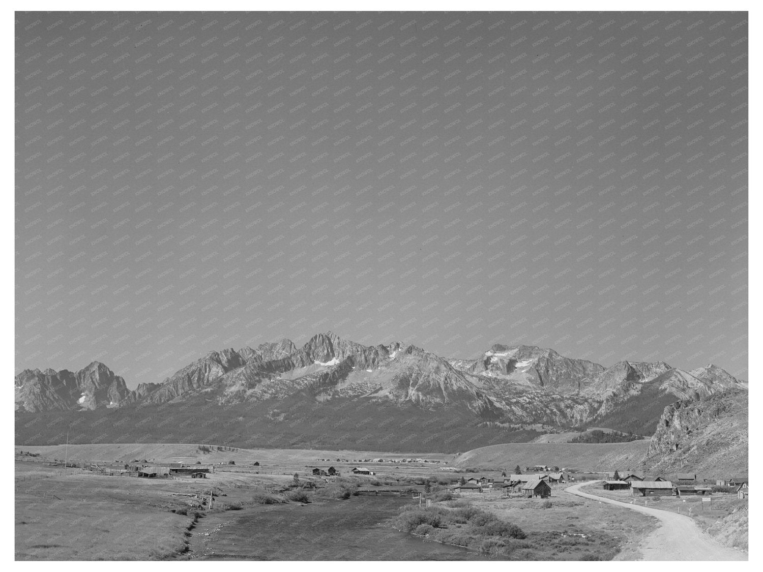 Stanley Idaho Salmon River Sawtooth Mountains 1942
