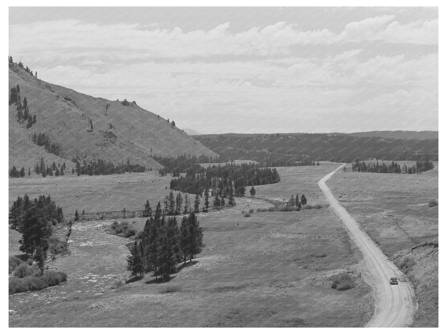 Salmon River Custer County Idaho August 1942 Vintage Photo