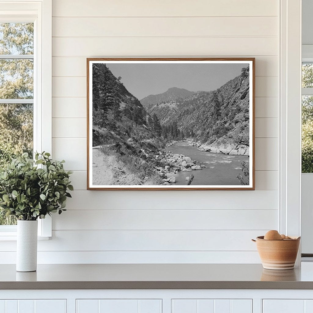 Salmon River Shoup Idaho August 1942 Vintage Photo