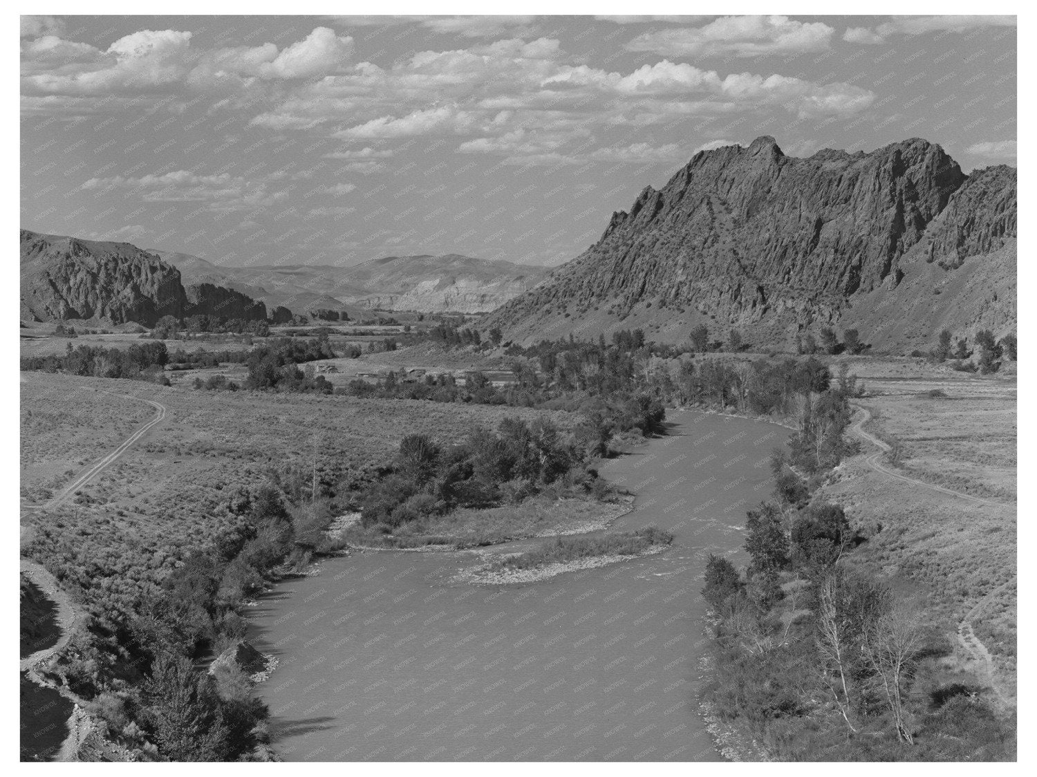 Custer County Idaho Salmon River Valley August 1942 Photo