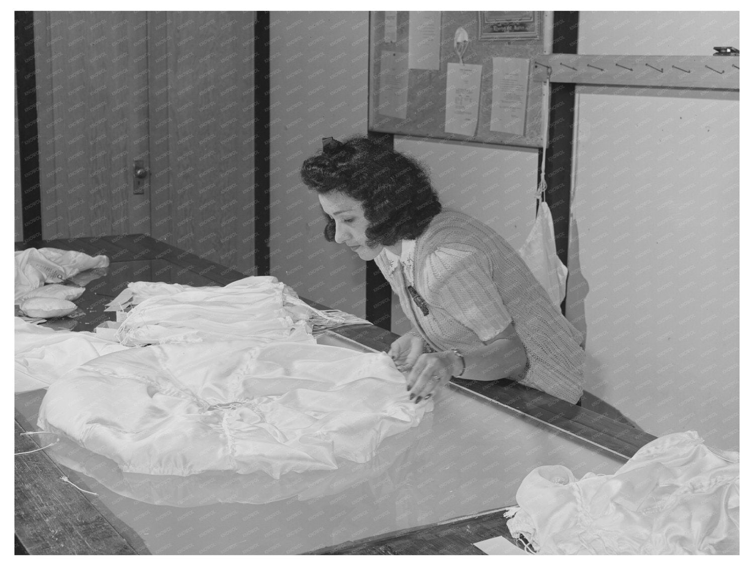 Pilot Parachute Inspection at Pacific Parachute Company 1942