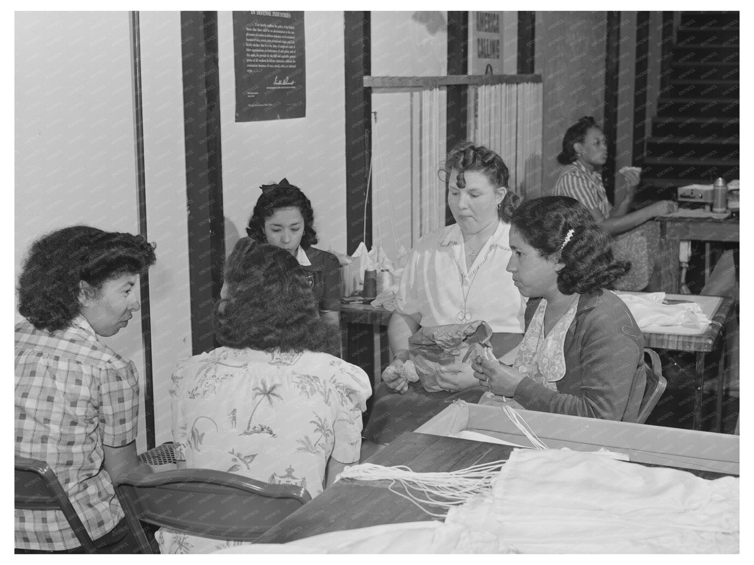 Lunch Hour at Pacific Parachute Company April 1942