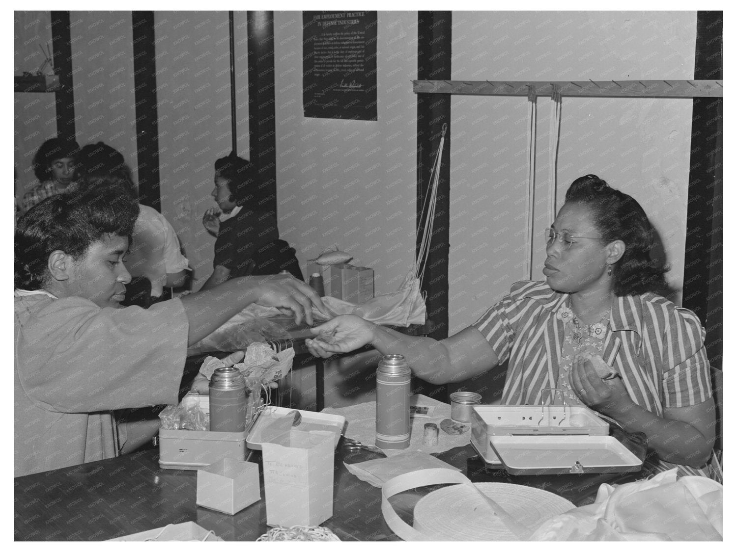 1942 Workers Lunch Hour at Pacific Parachute Company