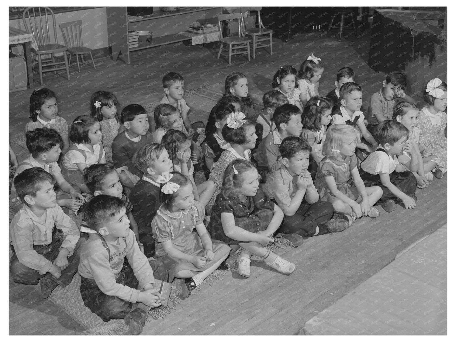 Kindergarten Students in San Leandro April 1942