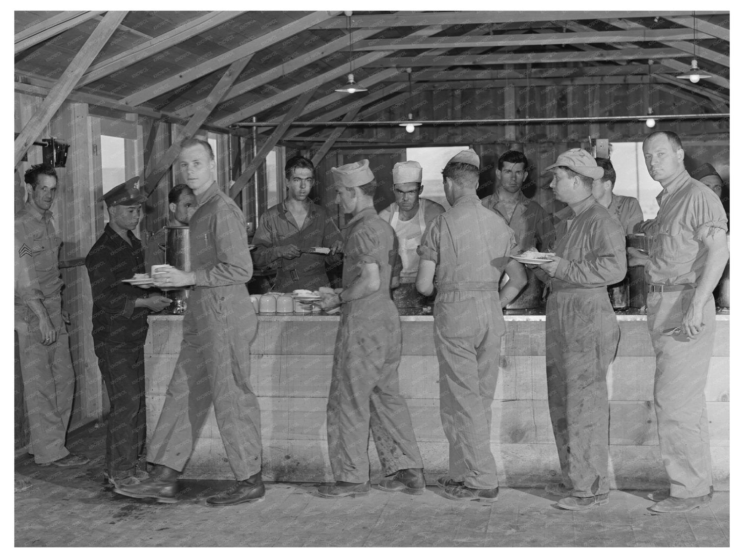 Sergeant Pilots Mess Hall Lake Muroc California May 1942
