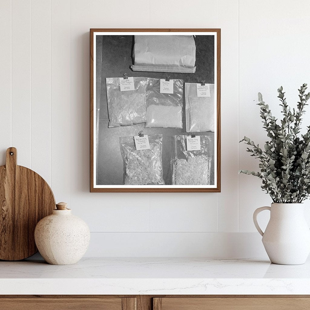 Dehydrated Vegetable Samples at Research Lab 1942