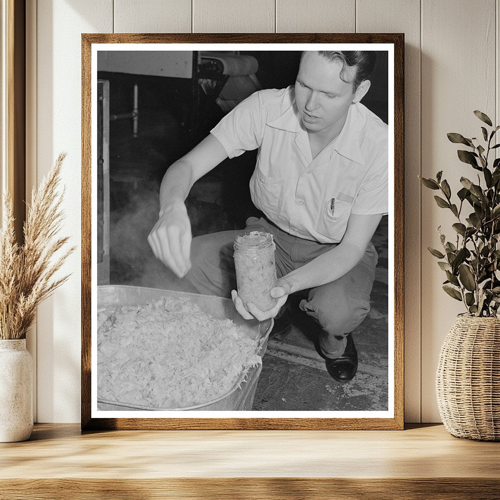 1942 Agricultural Research Scientists with Cabbage Sample