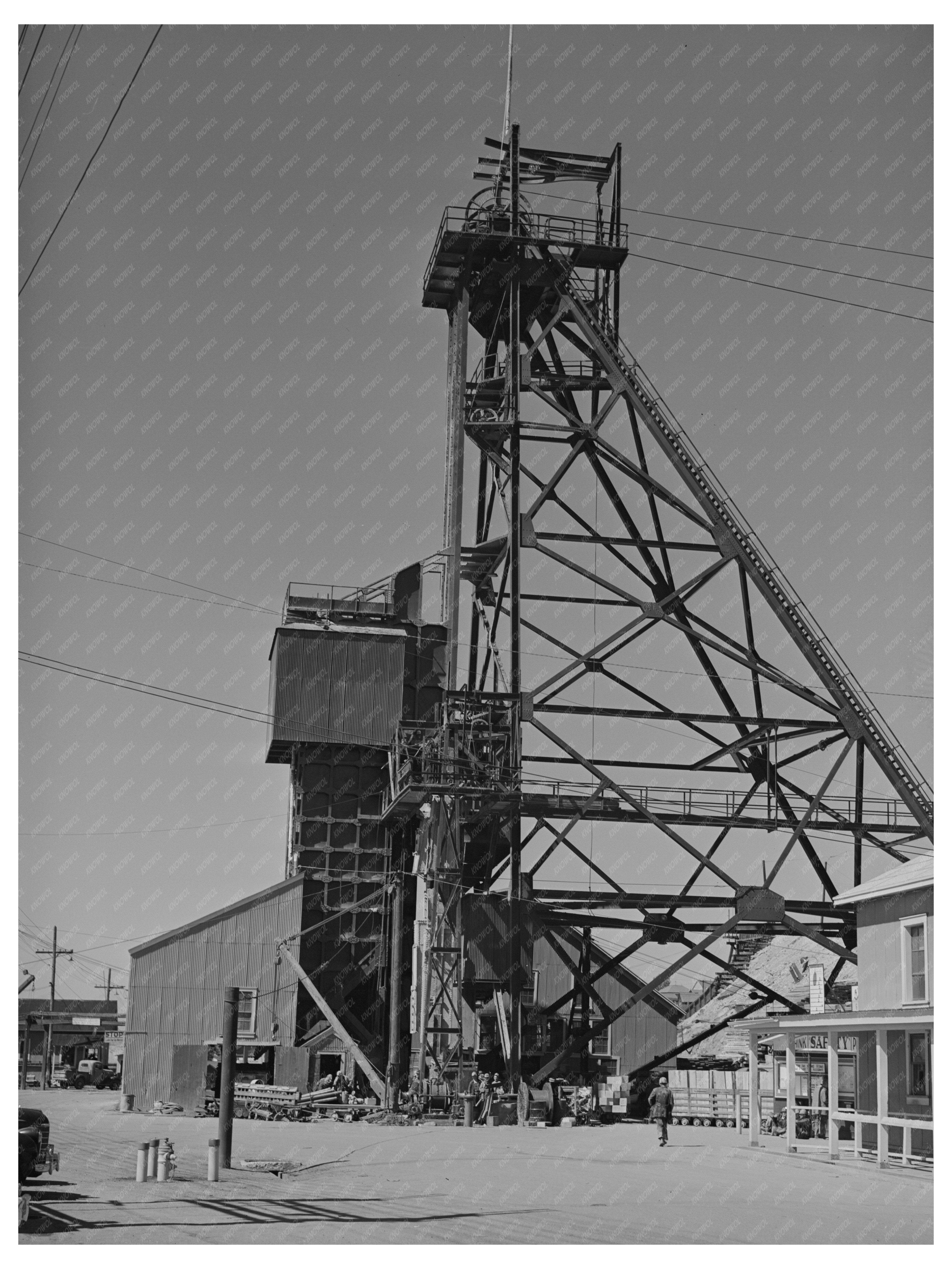 Mountain Con Copper Mine Head Frame Butte Montana 1942