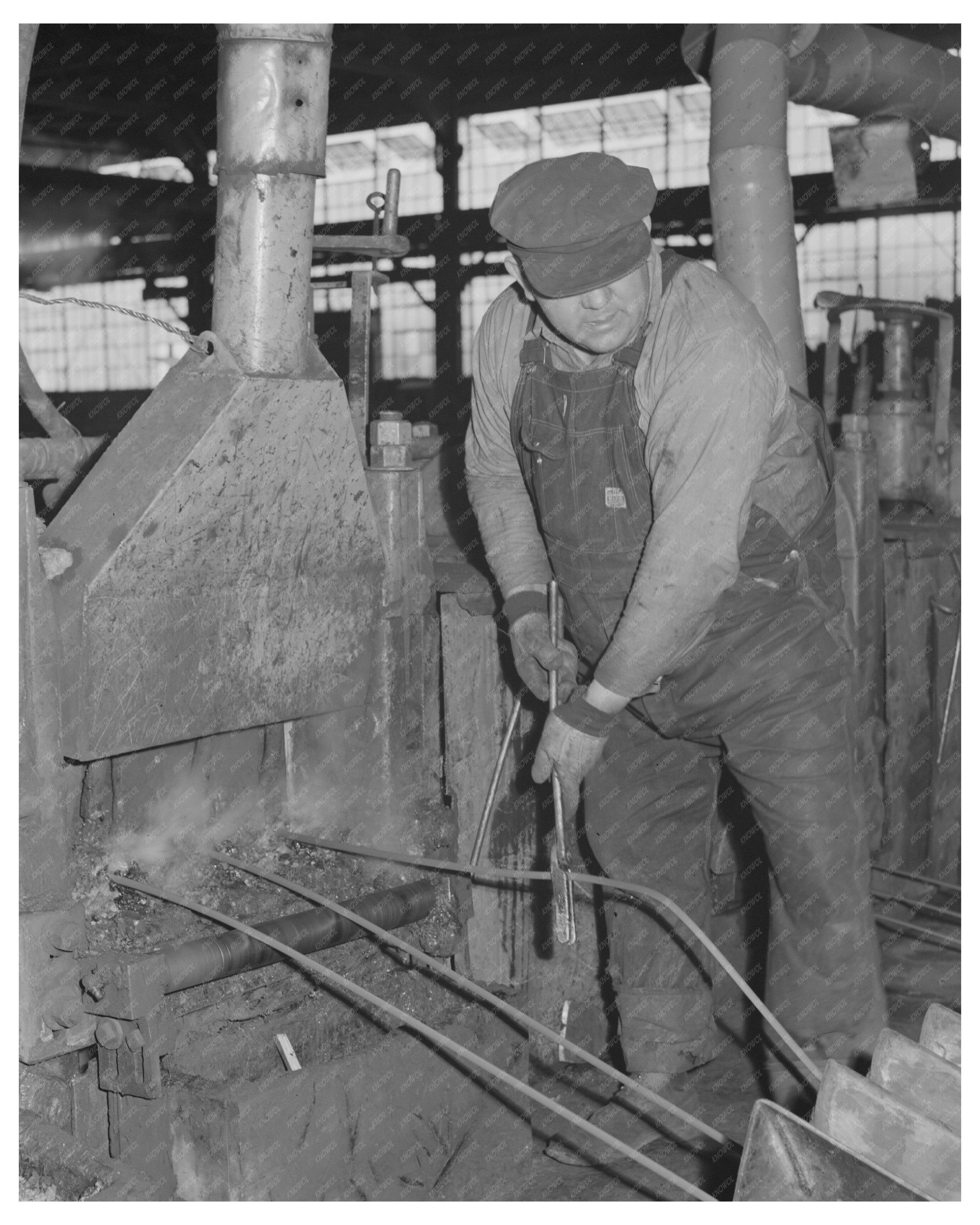1942 Workmen Rolling Wire at Anaconda Wire Company