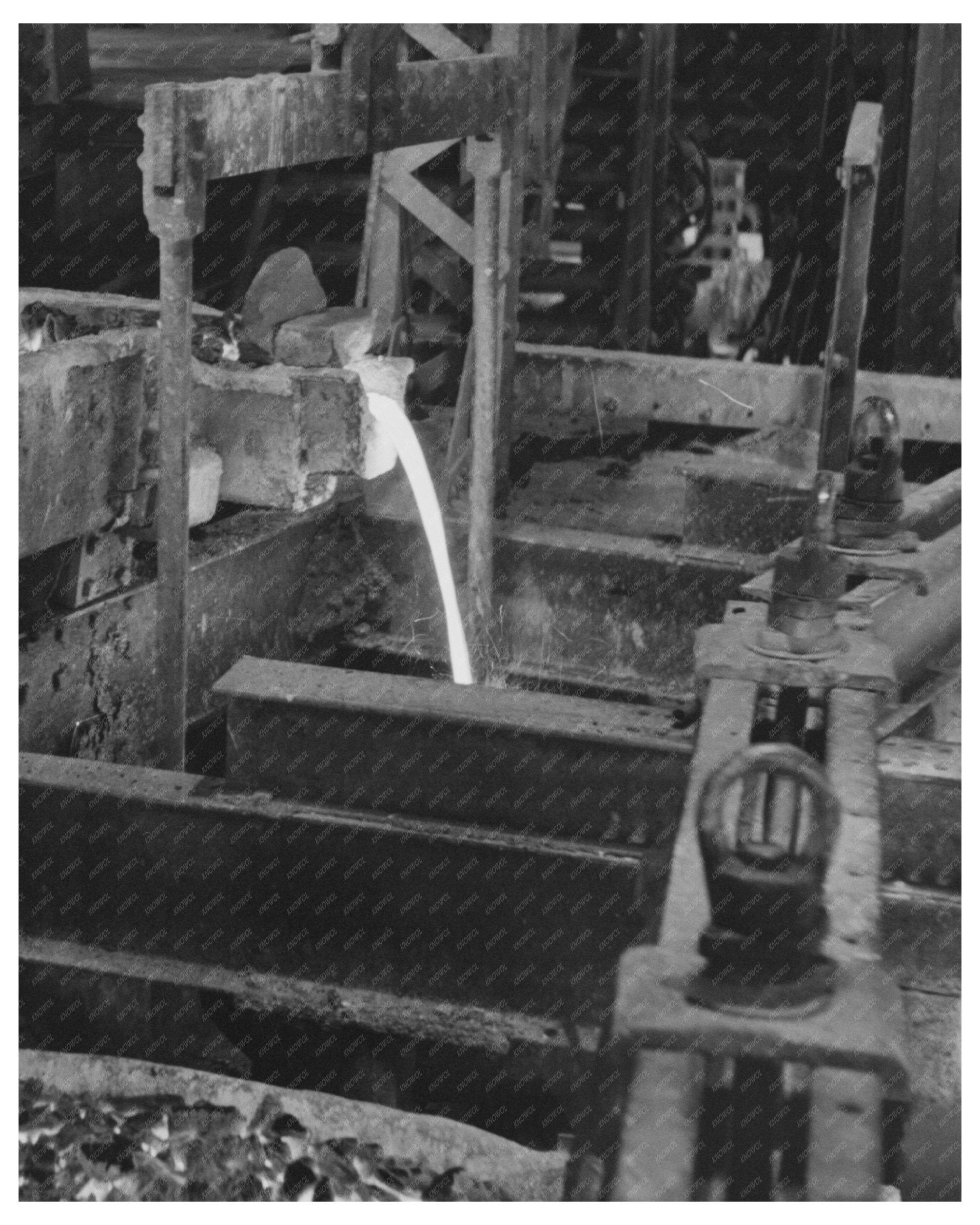 Molten Copper Pouring at Anaconda Copper Company 1942