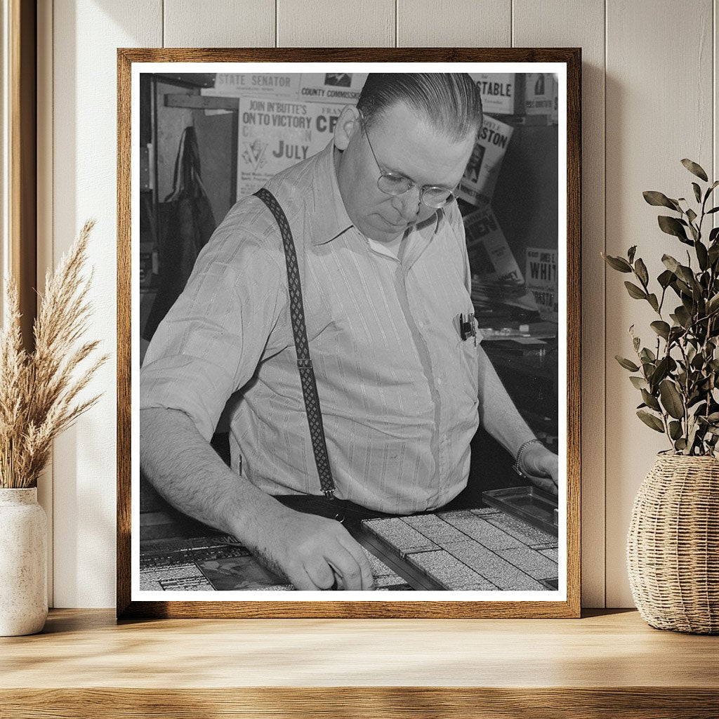 Miners Union Newspaper Setup Butte Montana 1942