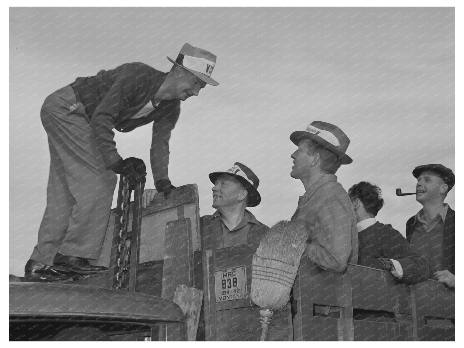 1942 Vintage Photo of Scrap Salvage Campaign in Butte Montana