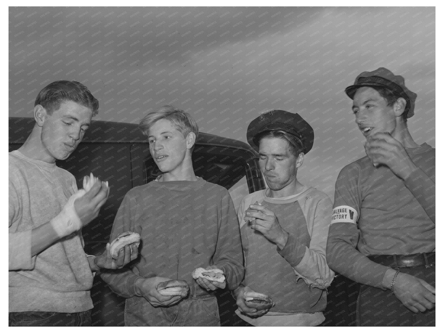 Butte Montana Scrap Salvage Workers Lunch October 1942