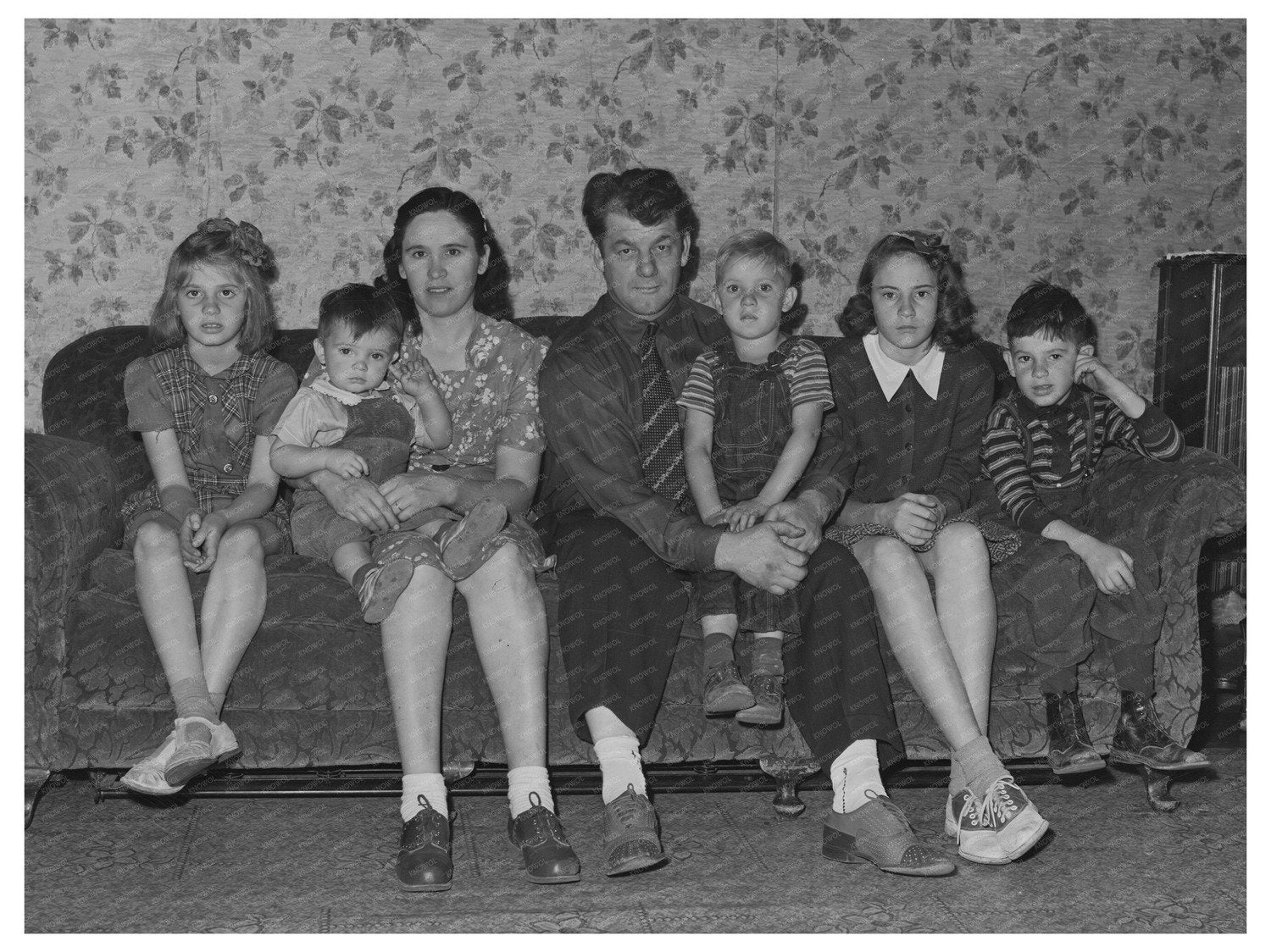 Rauh Family in Butte Montana Vintage Photo 1942