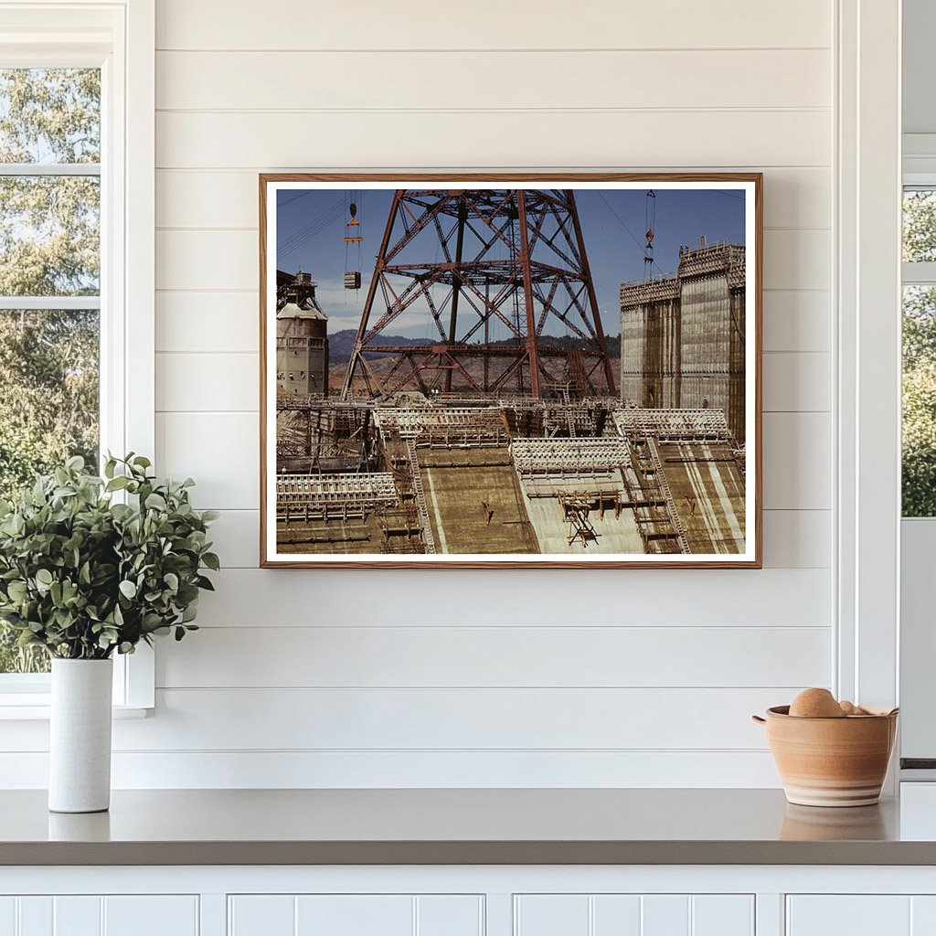 Shasta Dam Construction Cable Bucket Tower 1942