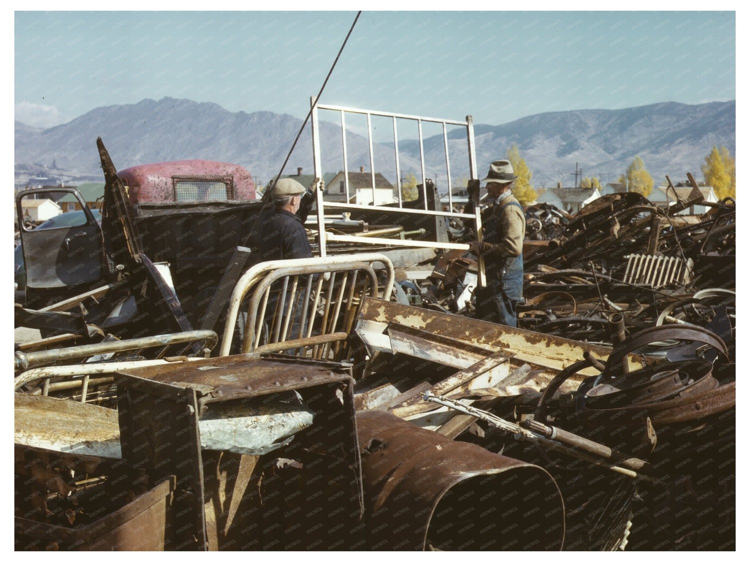 1942 Vintage Scrap and Salvage Depot in Butte Montana