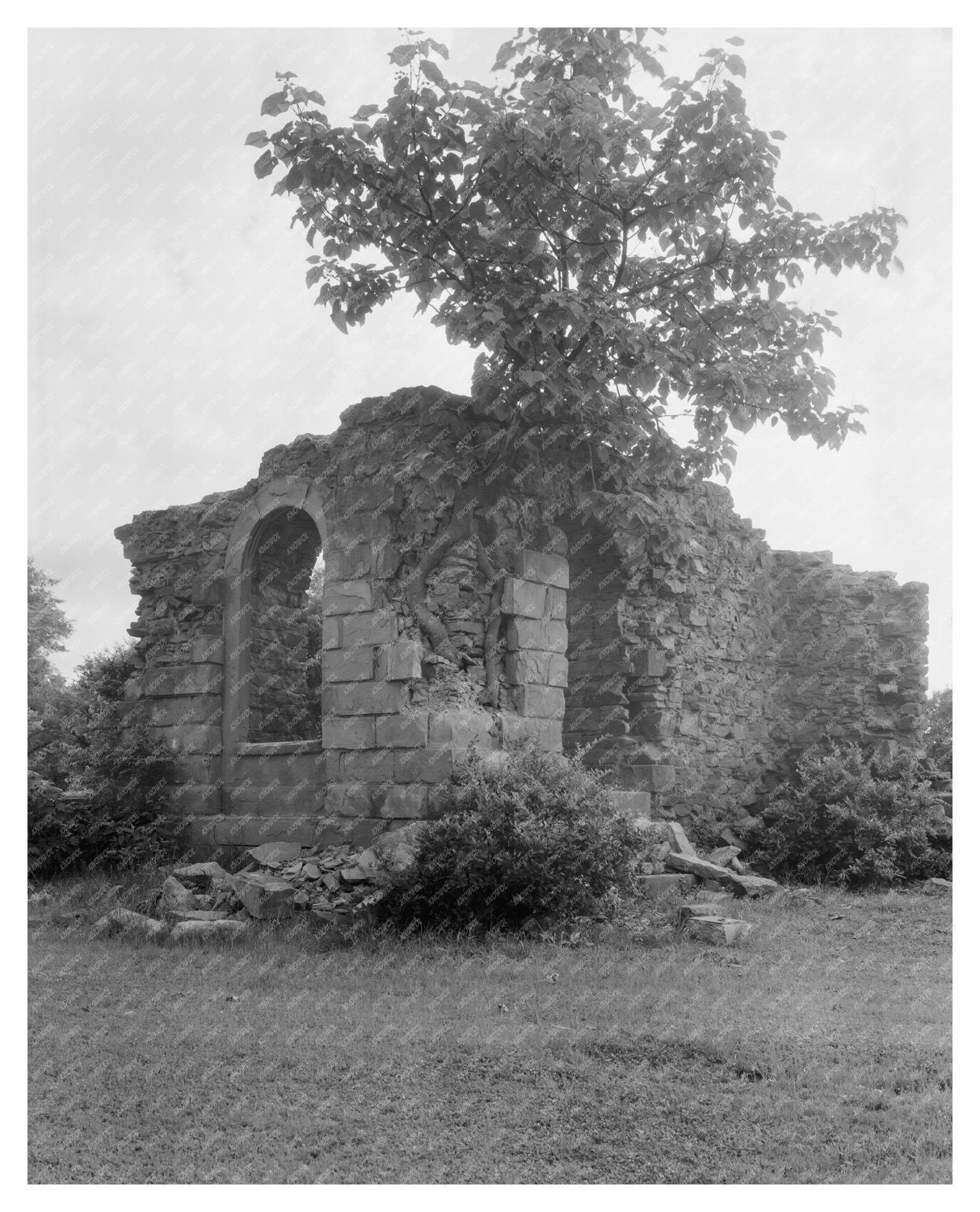 1953 Vintage Photo of Tuscaloosas Architectural Ruins