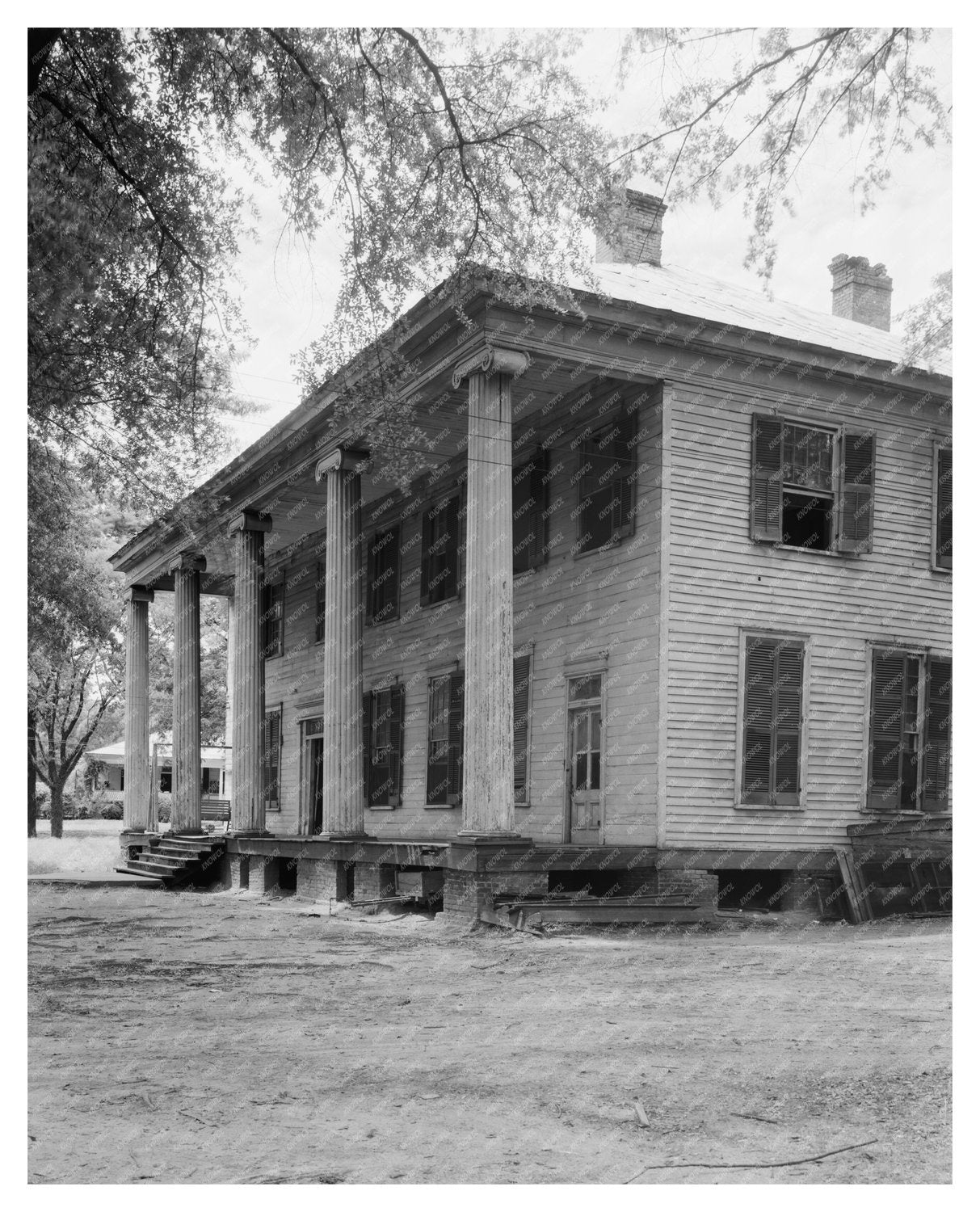 B.D. Palmer Estate, Eutaw, Alabama, 1840 Historical Photo