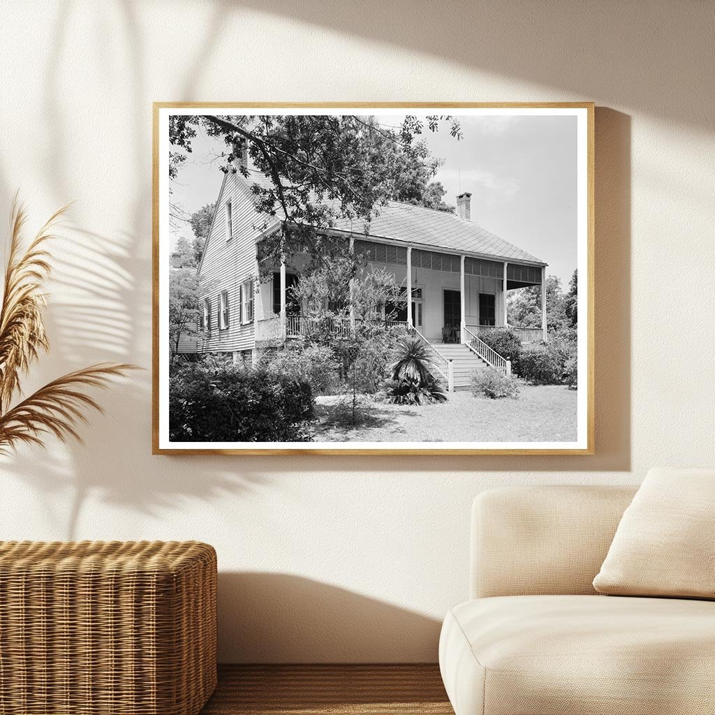 1836 Mobile, Alabama Historic Wooden House Photograph