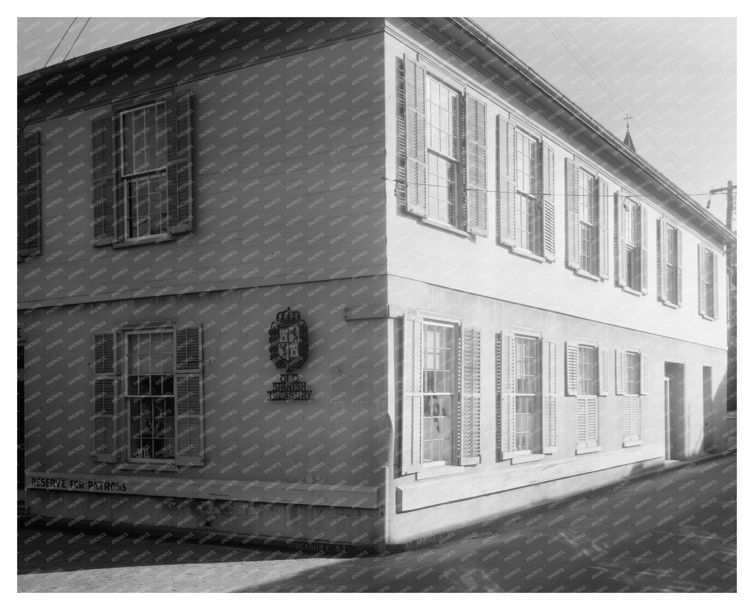 Old Spanish Treasury Photo, St. Augustine, FL 1953