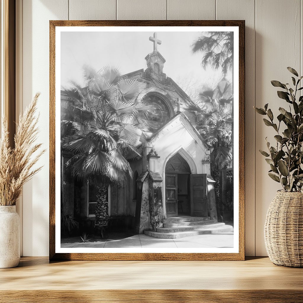 Vintage Church Photo in St. Augustine, FL, 1953