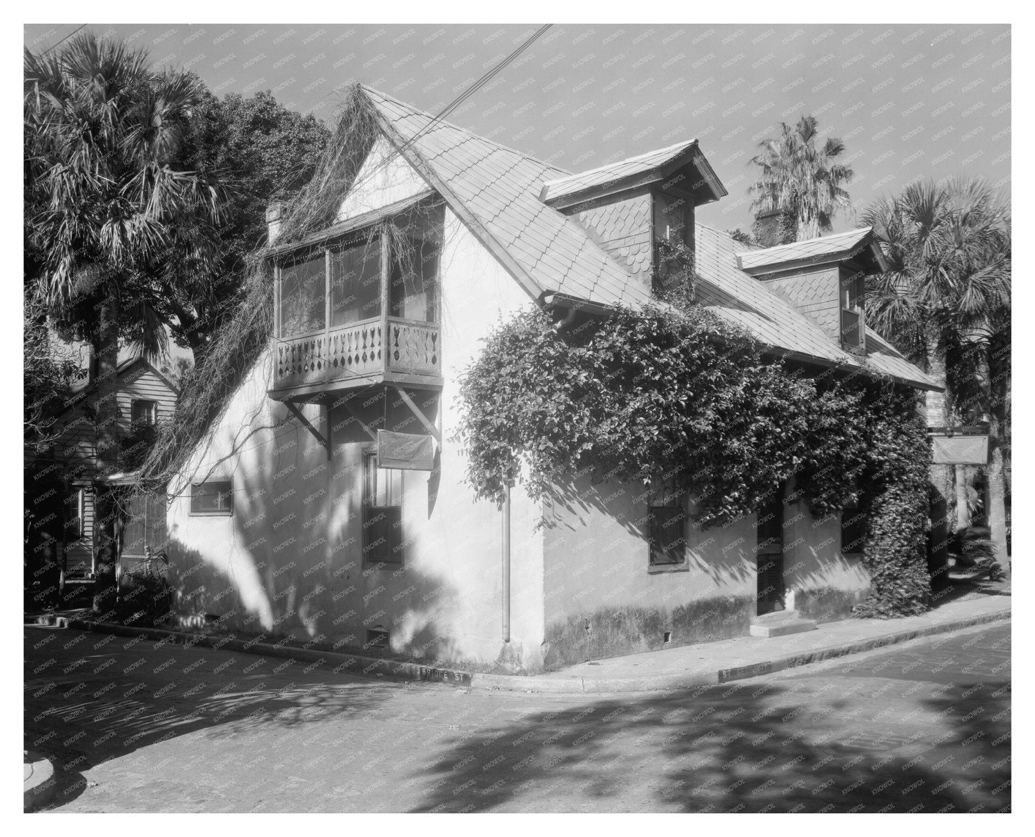 St. Augustine, FL Architectural Detail Photo, 1953
