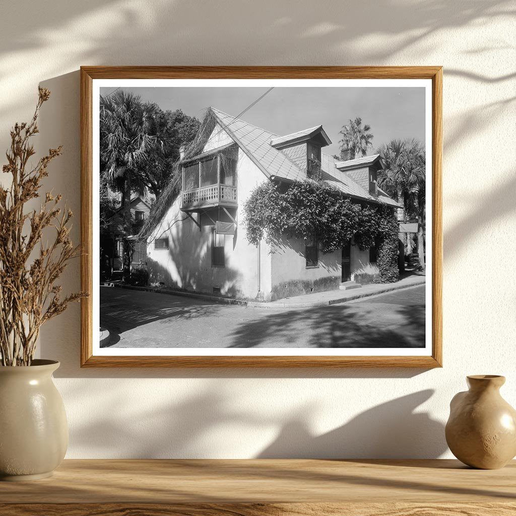 St. Augustine, FL Architectural Detail Photo, 1953