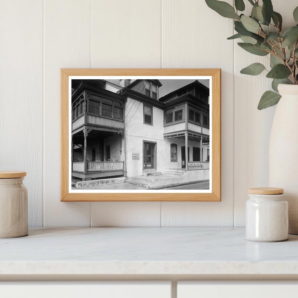 Vintage St. Augustine Architecture Photo, Florida 1953