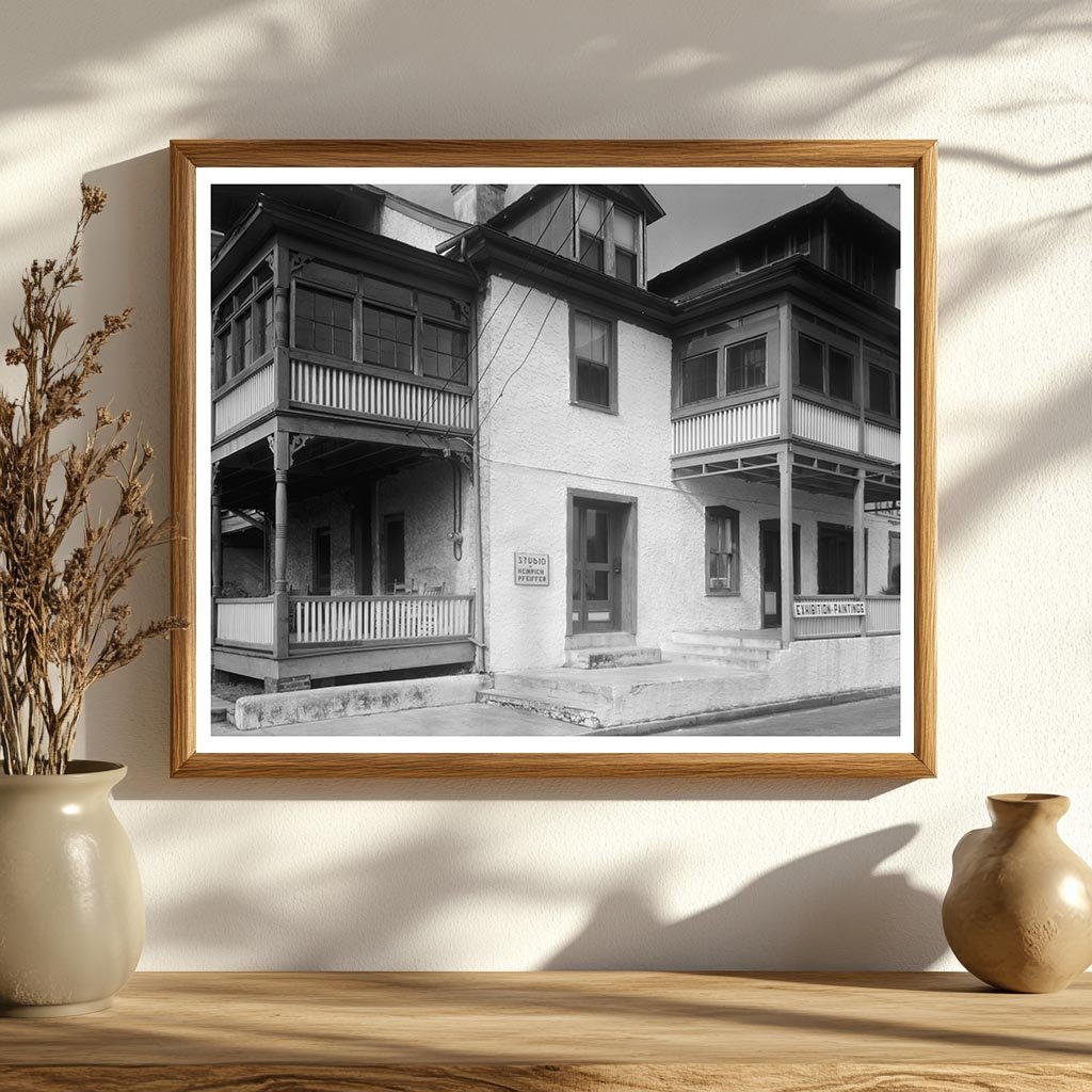 Vintage St. Augustine Architecture Photo, Florida 1953