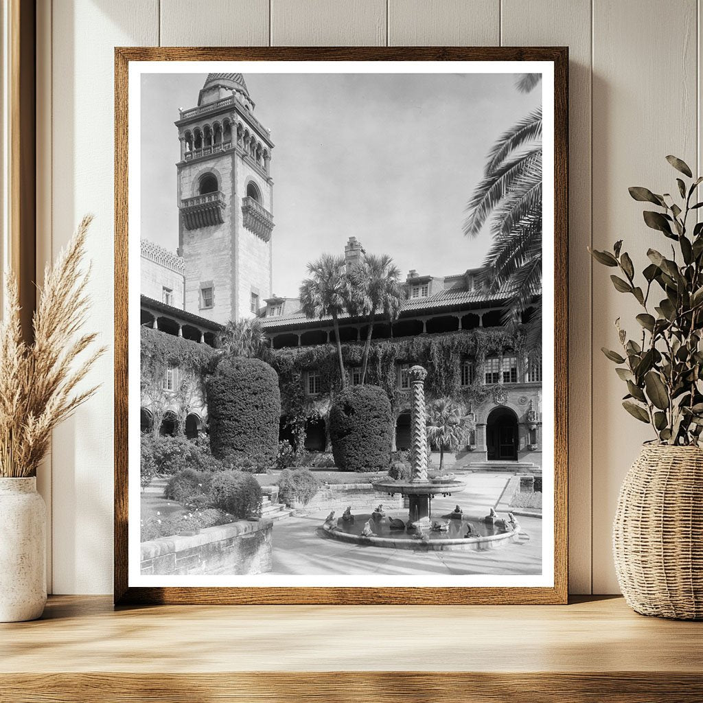 Historic Courtyard Scene, St. Augustine, FL 1900s