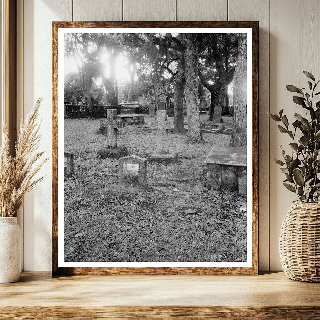 St. Augustine Cemeteries, Florida, 1953 Historic Photo