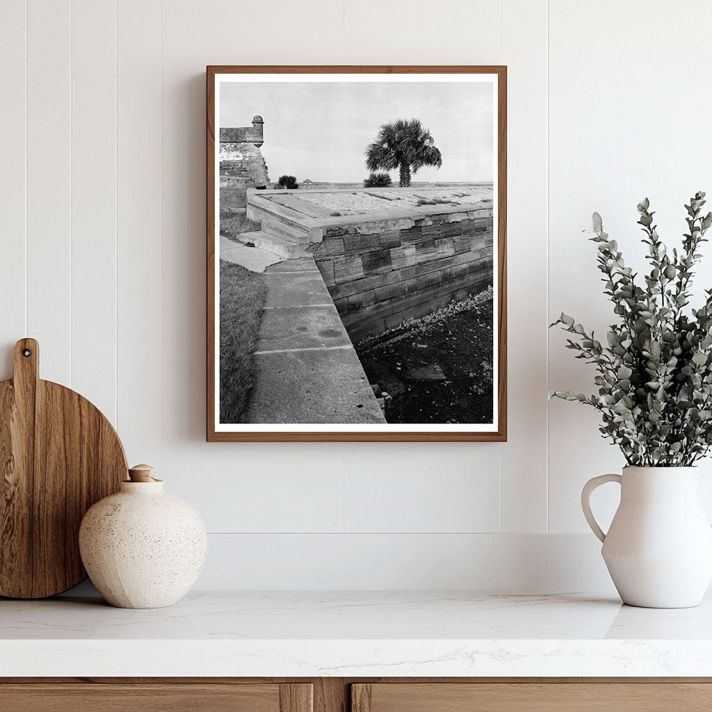 Historic St. Augustine, FL Stone Walls Photo, 20th Century