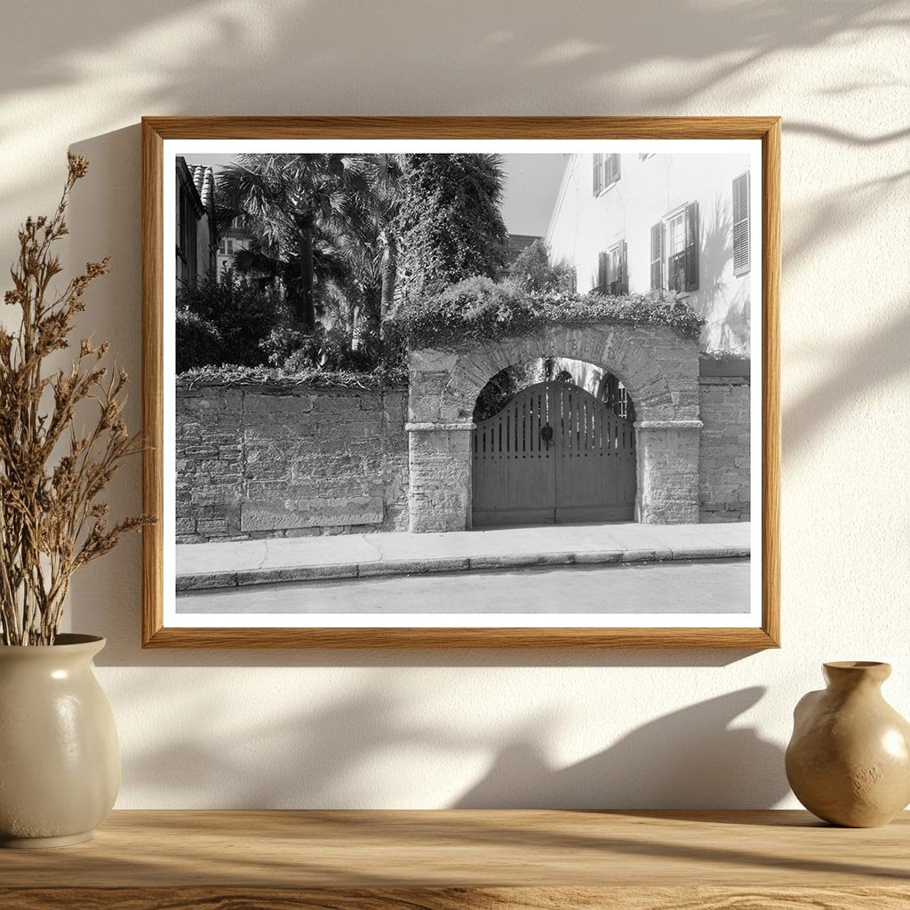 Vintage Gates in St. Augustine, Florida - 1953 Photo
