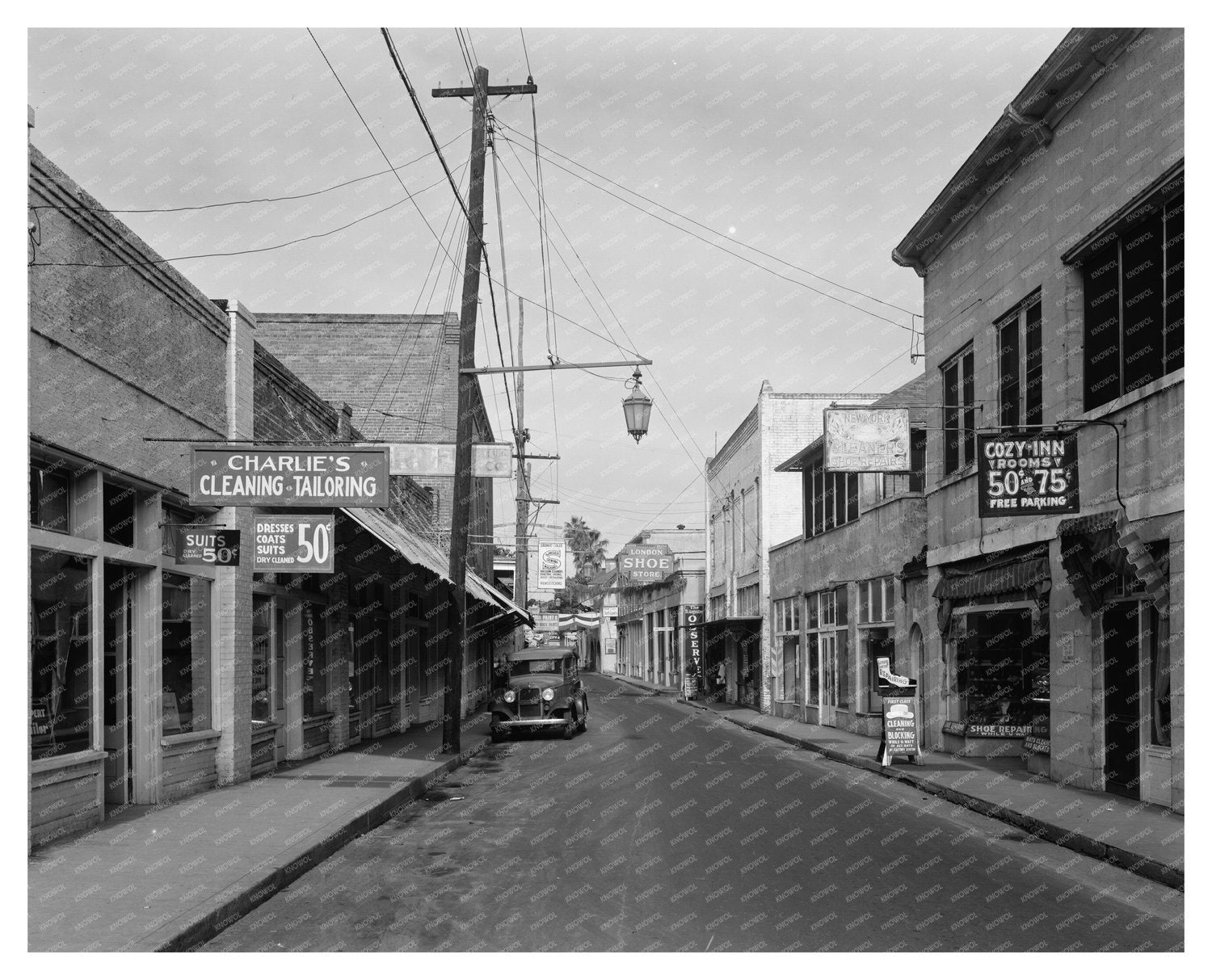 St. Augustine, FL Historical Streetscape, Early 1950s