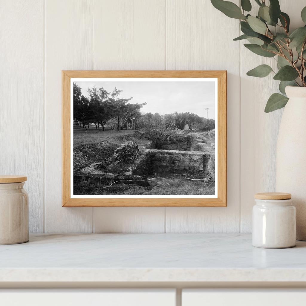 Historic Stone Ruins in New Smyrna, Florida, 1953