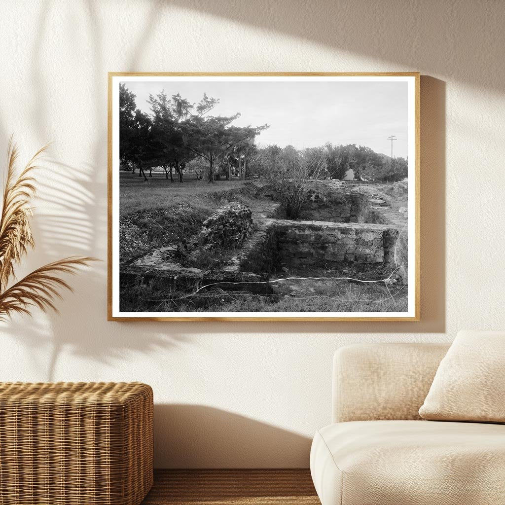 Historic Stone Ruins in New Smyrna, Florida, 1953
