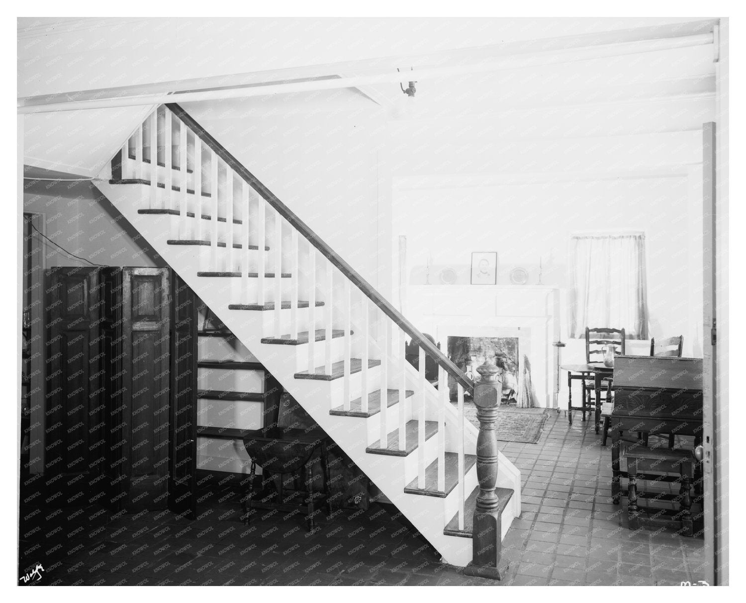 St. Augustine FL Staircase Photo, 1953 Historical Architectu
