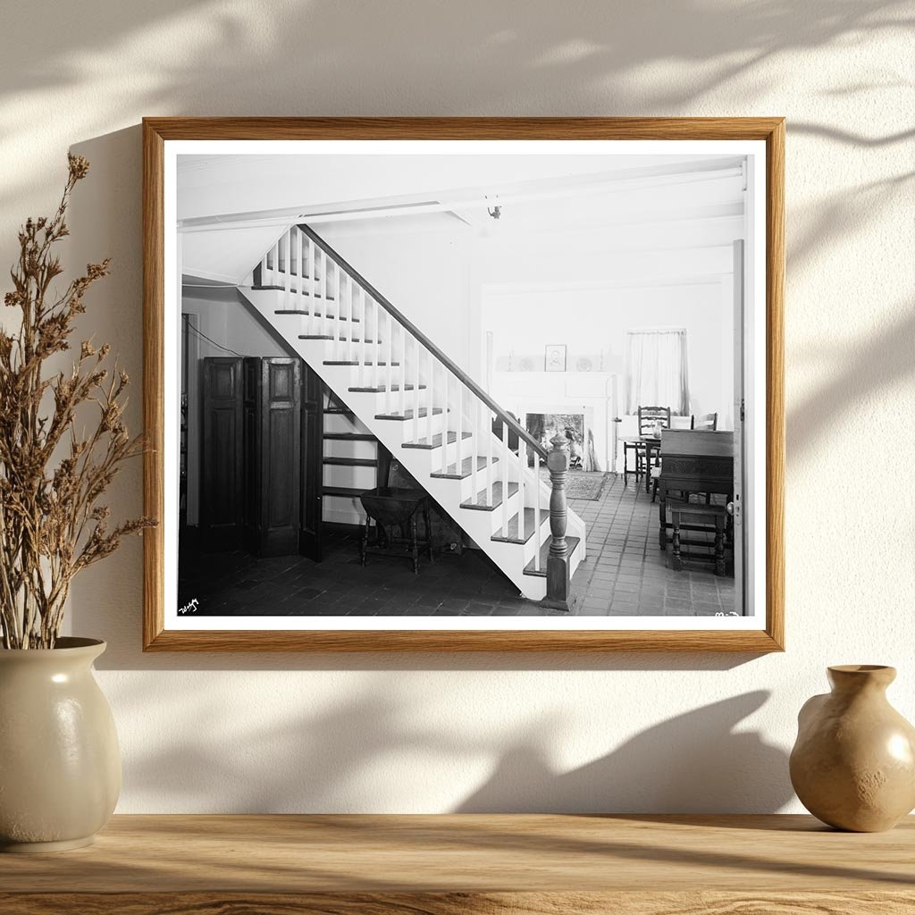 St. Augustine FL Staircase Photo, 1953 Historical Architectu