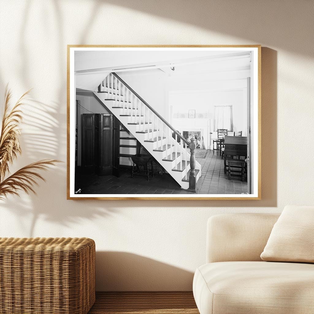 St. Augustine FL Staircase Photo, 1953 Historical Architectu