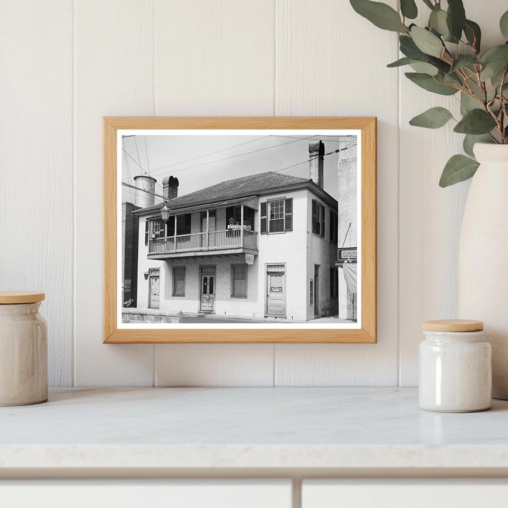 St. Augustine, FL Vintage Architecture Photo, Early 1900s