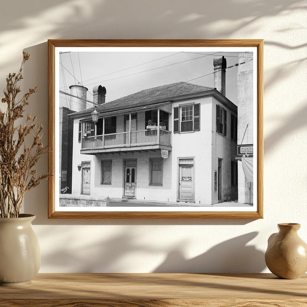 St. Augustine, FL Vintage Architecture Photo, Early 1900s