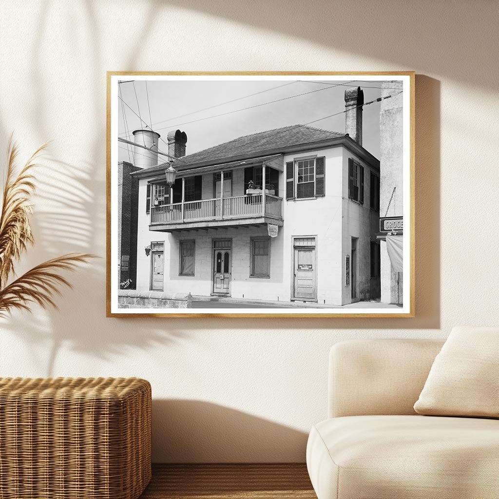 St. Augustine, FL Vintage Architecture Photo, Early 1900s
