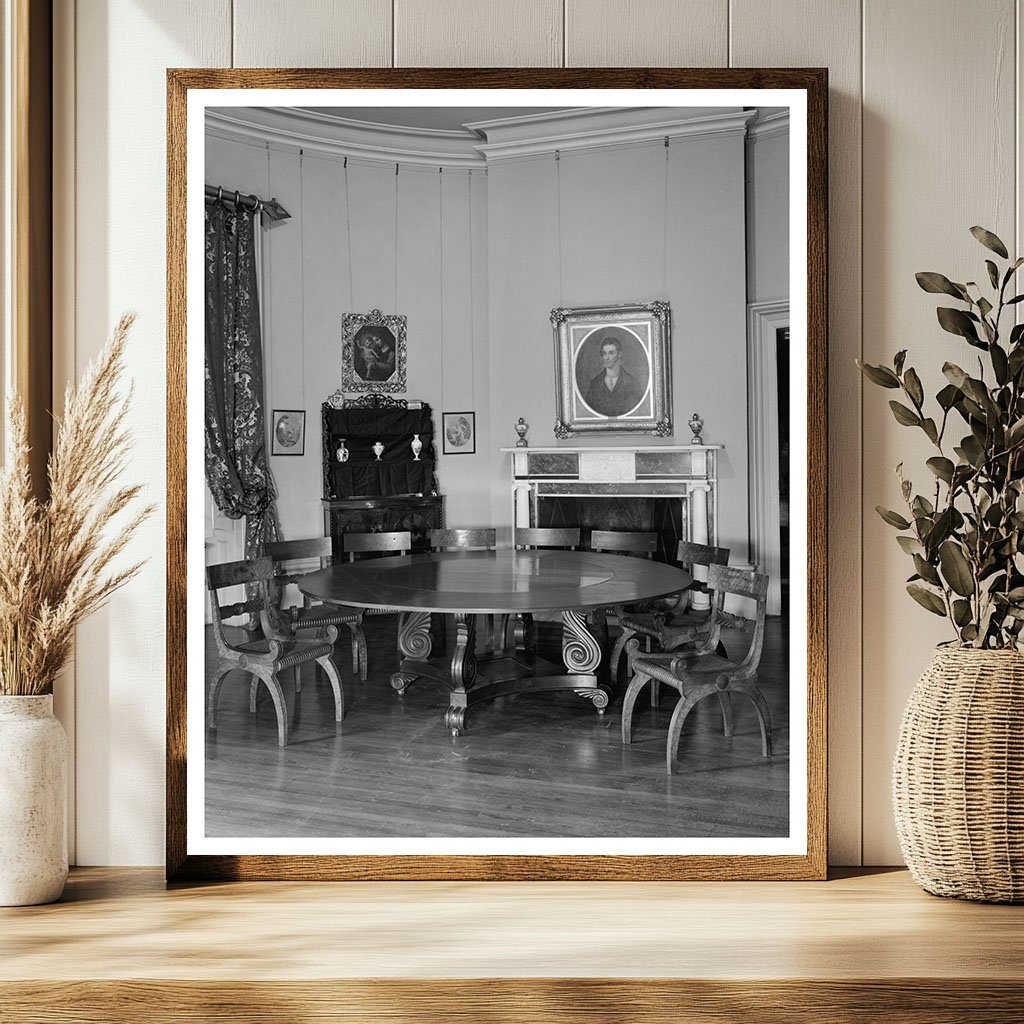 Telfair Academy Interior, Savannah, GA, 1819 Vintage Photo