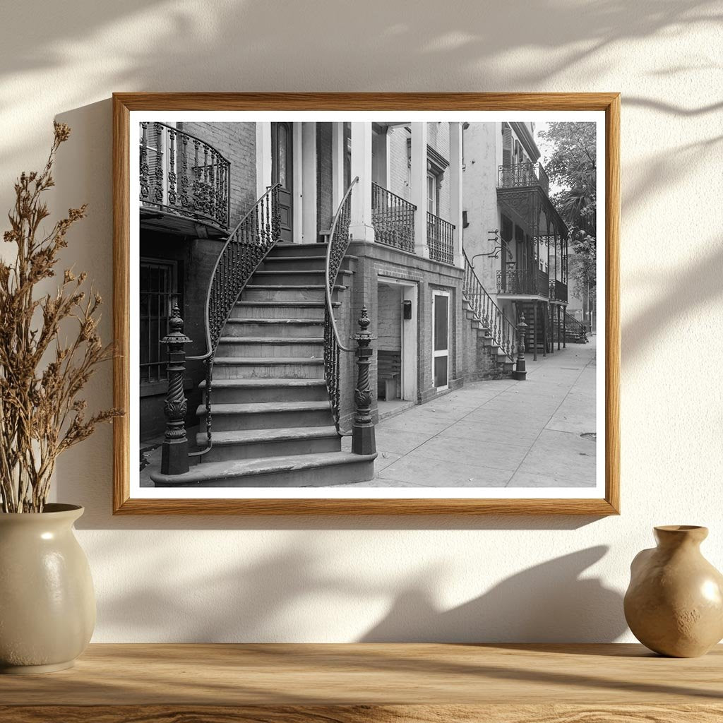 Twin Houses in Savannah, GA - 1850 Architectural Photo