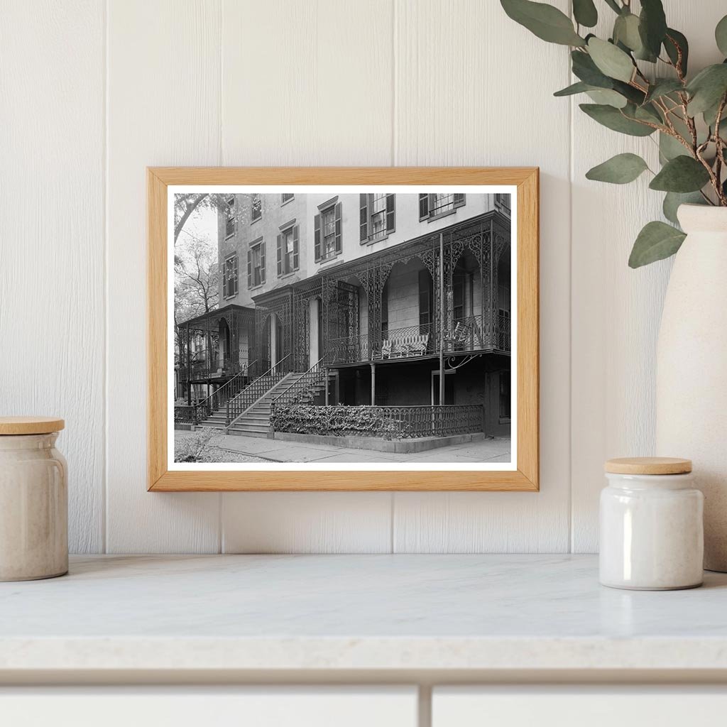 1850 Twin Houses of Hartridge, Savannah, GA - Historic Photo
