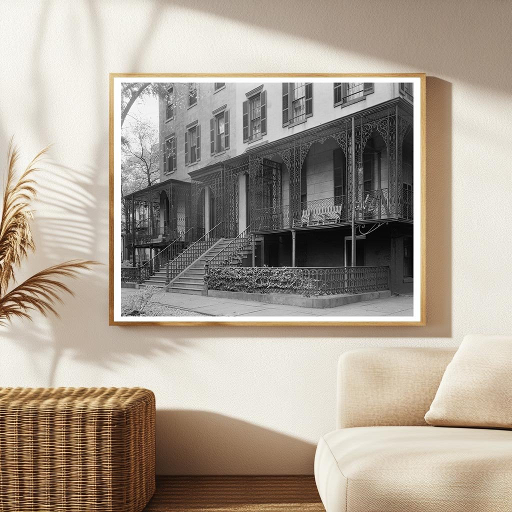1850 Twin Houses of Hartridge, Savannah, GA - Historic Photo