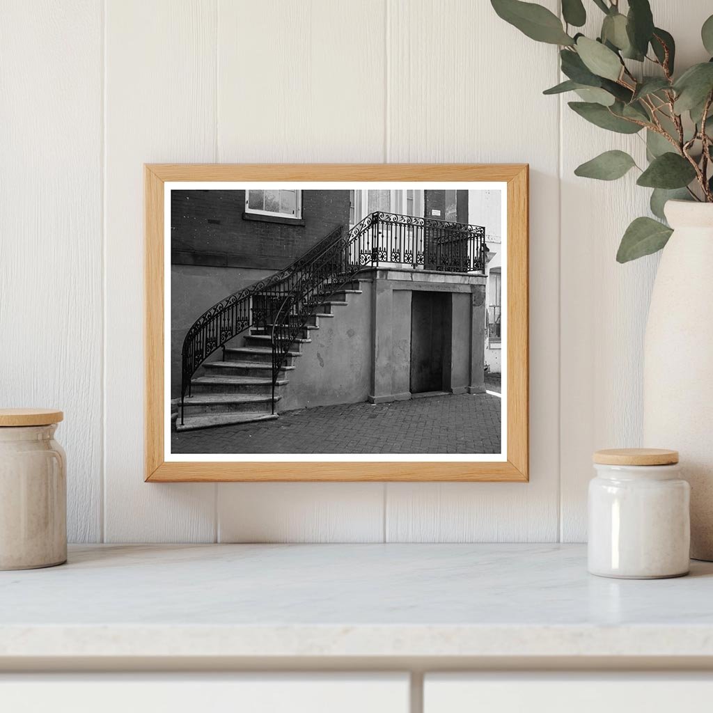 1850 Staircase in Savannah, GA - Historic Ironwork Photo