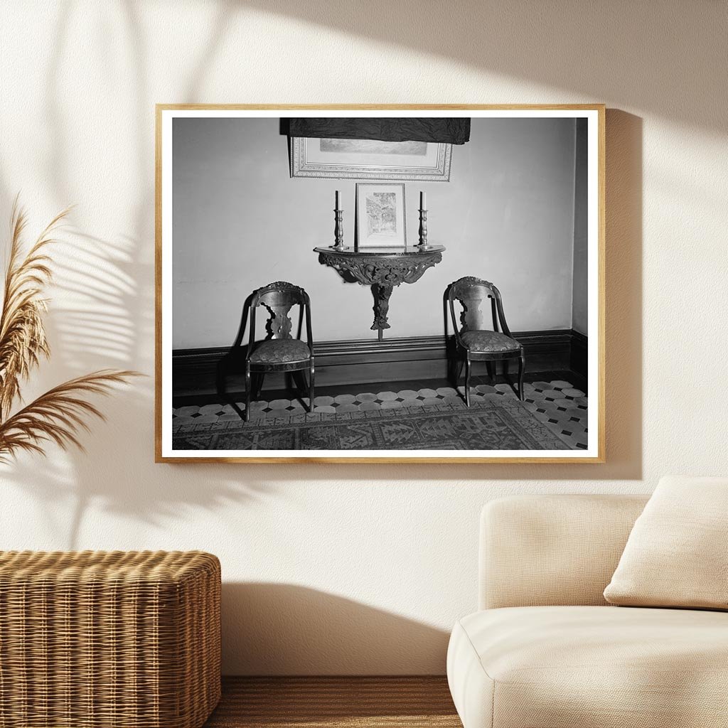 Savannah, GA Interior from 1850-1861 Vintage Photograph