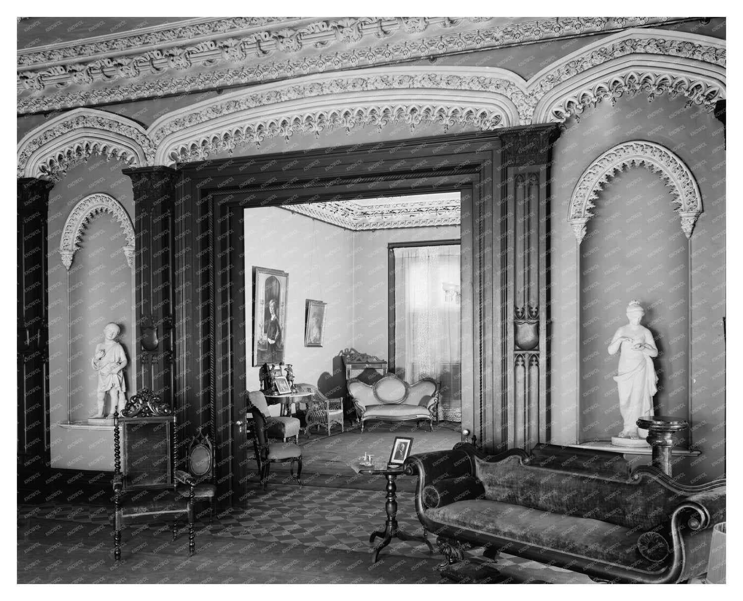 Savannah, GA Interior Scene Photo, 1850-1861